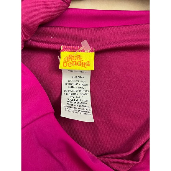 Free People X AGUA BENDITA• SUKI Bloom One-Piece Crimson - Picture 8 of 13